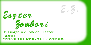 eszter zombori business card